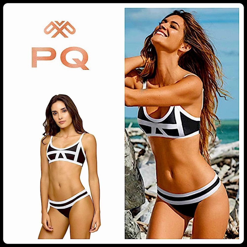 New. Pilyq black and white bikini set. Normally $149. M-bottom/L-top.& Small